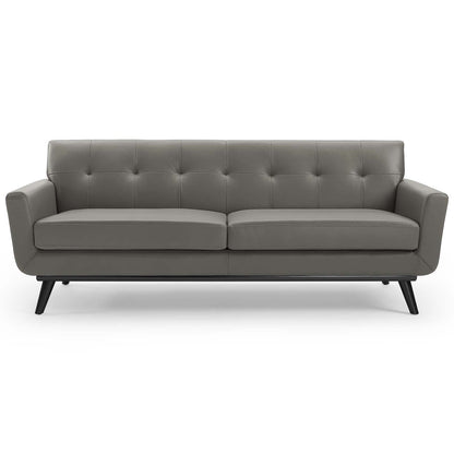 Queen Mary Top-Grain Leather Living Room Lounge Sofa
