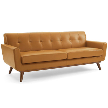 Queen Mary Top-Grain Leather Living Room Lounge Sofa
