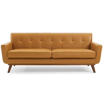 Queen Mary Top-Grain Leather Living Room Lounge Sofa
