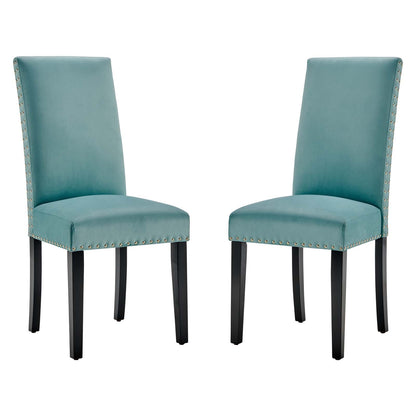 Parcel Performance Velvet Dining Side Chairs - Set of 2