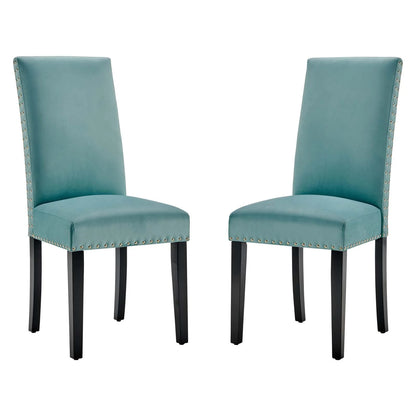 Parcel Performance Velvet Dining Side Chairs - Set of 2