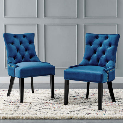 Regent Tufted Performance Velvet Dining Side Chairs - Set of 2