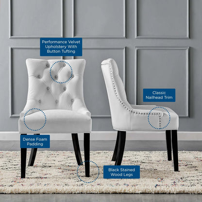 Regent Tufted Performance Velvet Dining Side Chairs - Set of 2