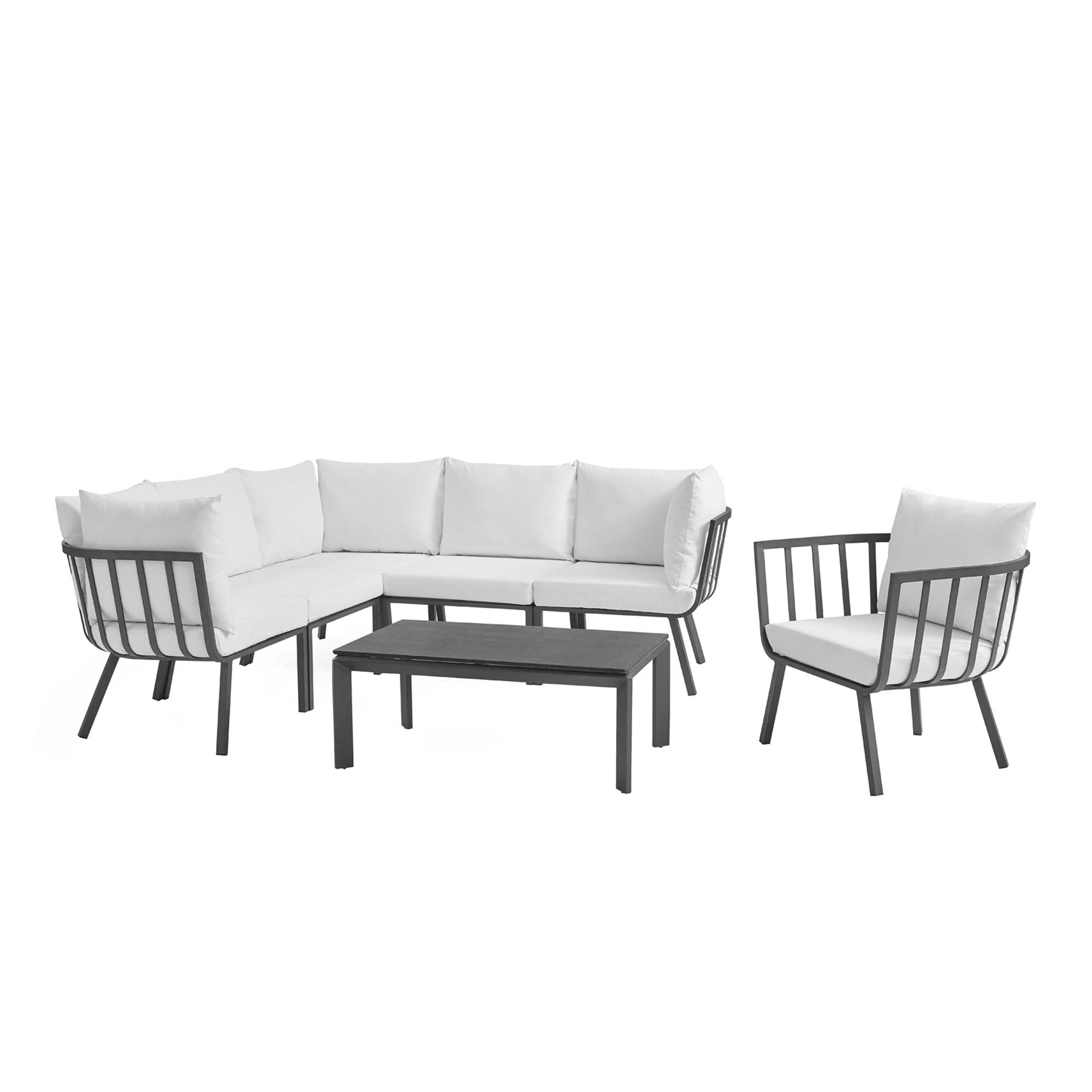 Riverside 7 Piece Outdoor Patio Aluminum Set