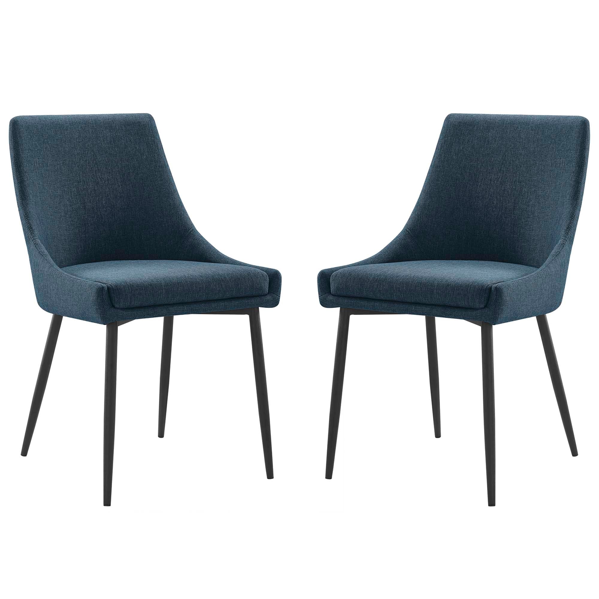 Viscount Upholstered Fabric Dining Chairs - Set of 2