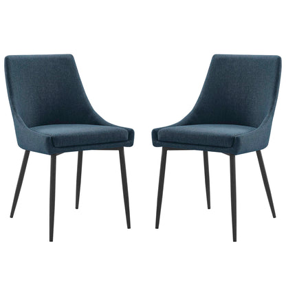 Viscount Upholstered Fabric Dining Chairs - Set of 2