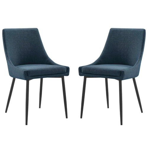 Viscount Upholstered Fabric Dining Chairs - Set of 2