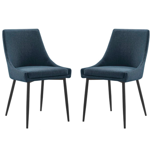 Viscount Upholstered Fabric Dining Chairs - Set of 2