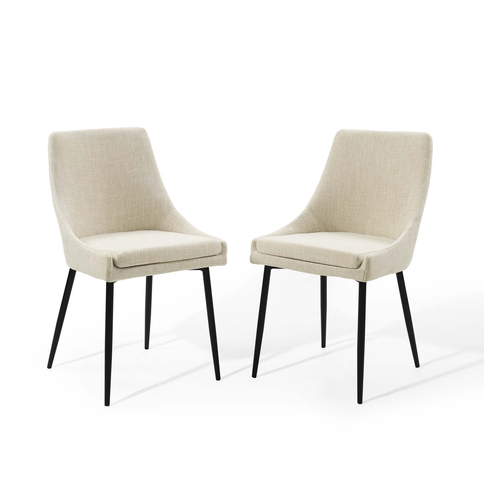 Viscount Upholstered Fabric Dining Chairs - Set of 2