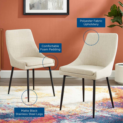 Viscount Upholstered Fabric Dining Chairs - Set of 2