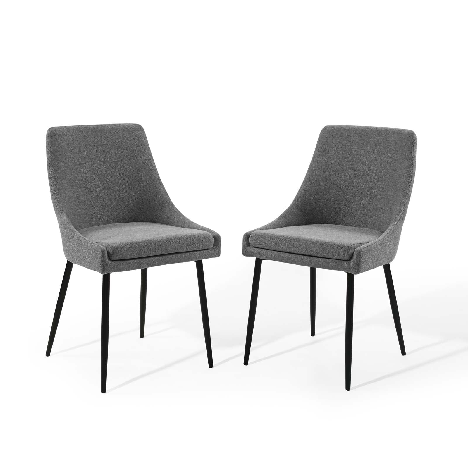 Viscount Upholstered Fabric Dining Chairs - Set of 2