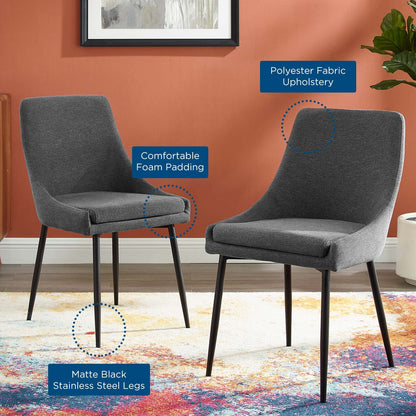 Viscount Upholstered Fabric Dining Chairs - Set of 2
