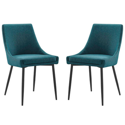 Viscount Upholstered Fabric Dining Chairs - Set of 2