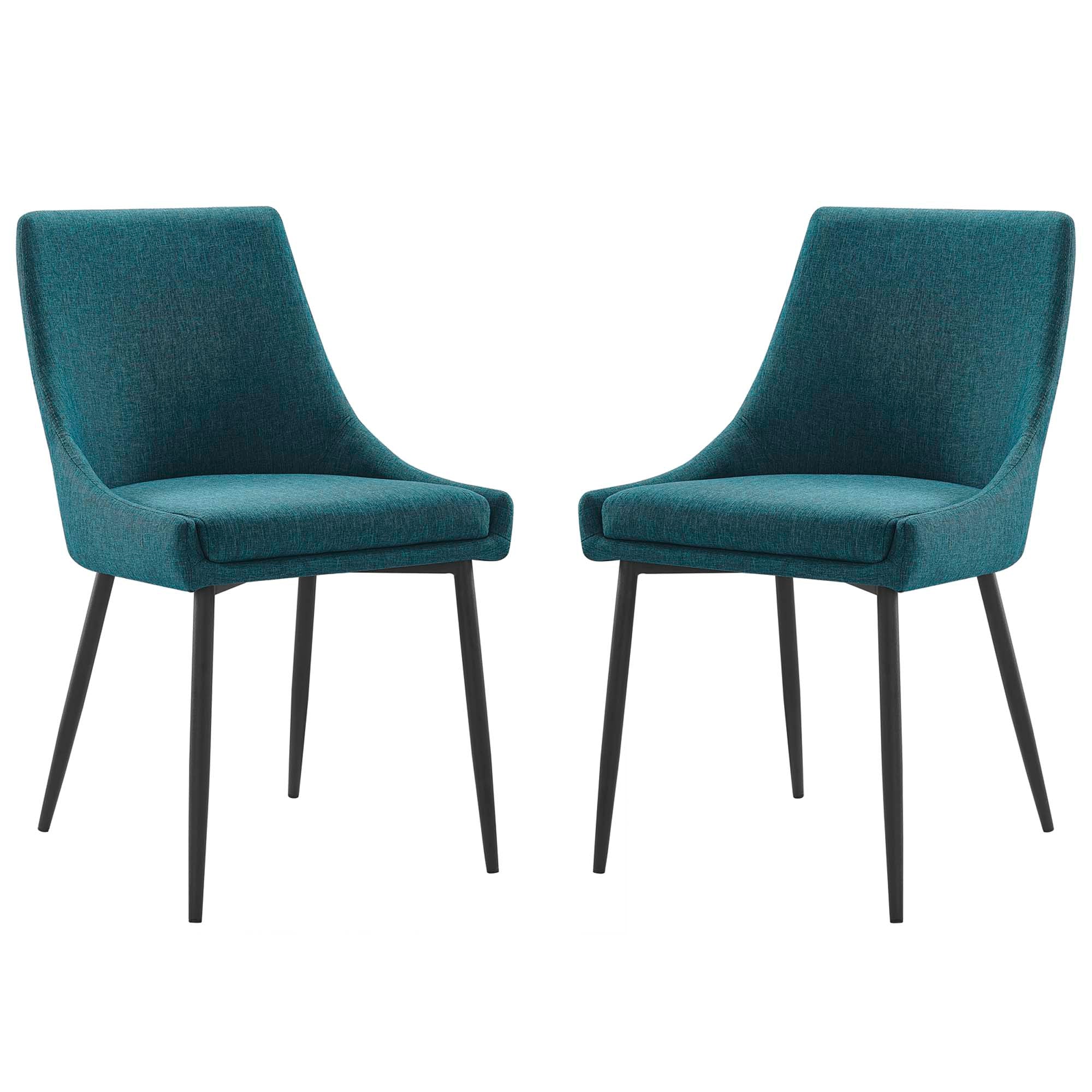 Viscount Upholstered Fabric Dining Chairs - Set of 2