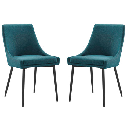 Viscount Upholstered Fabric Dining Chairs - Set of 2