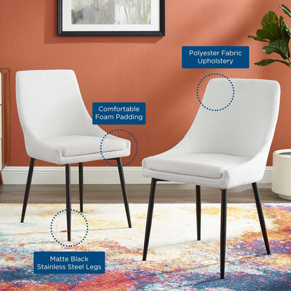 Viscount Upholstered Fabric Dining Chairs - Set of 2