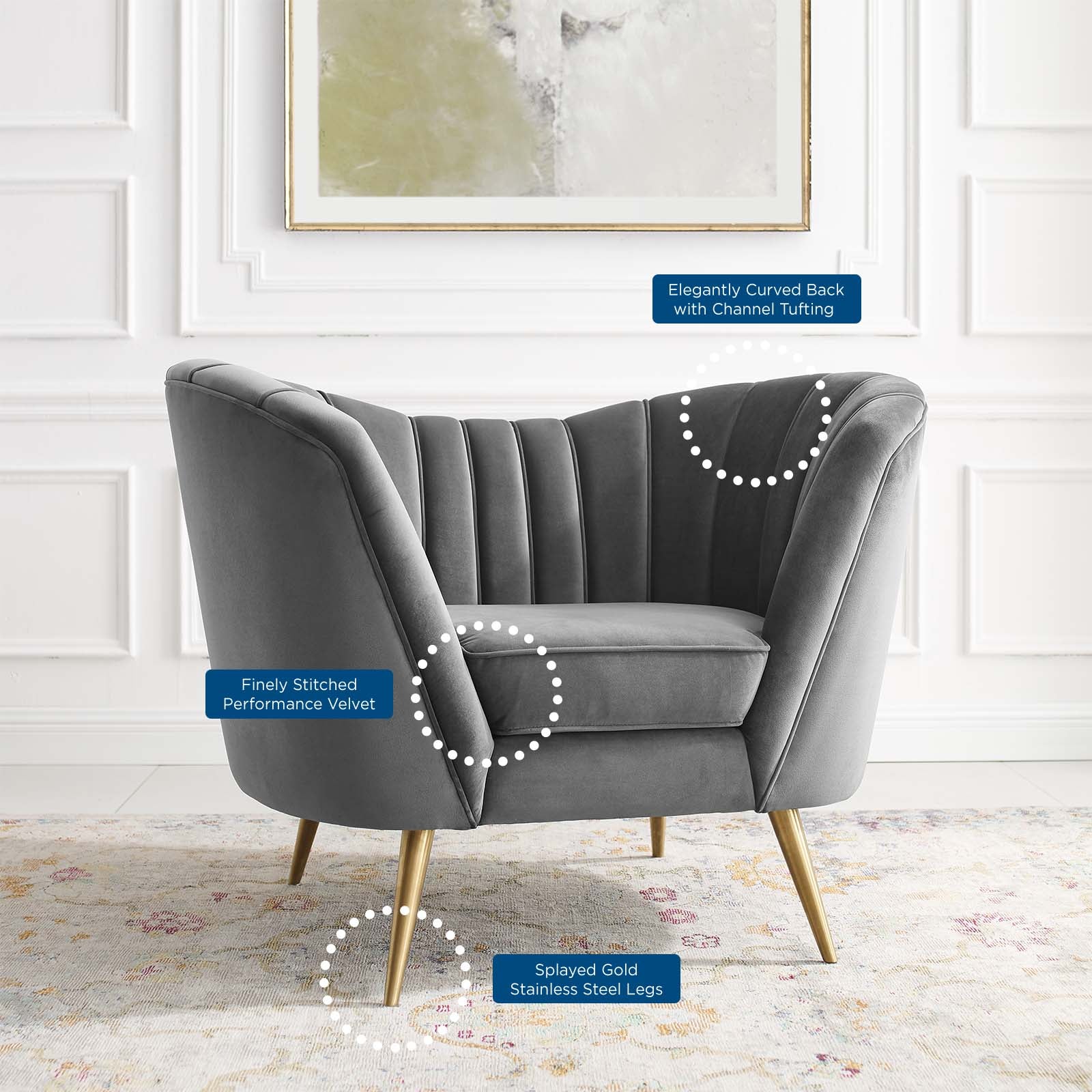 Opportunity Performance Velvet Armchair