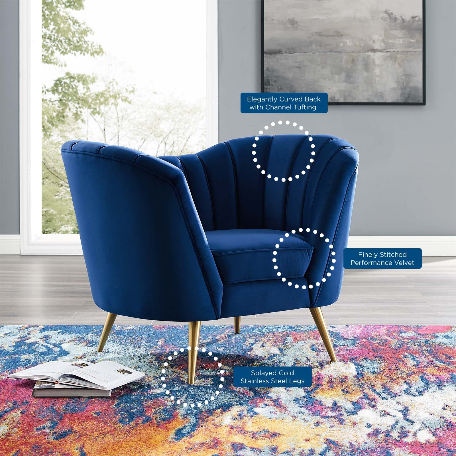 Opportunity Performance Velvet Armchair