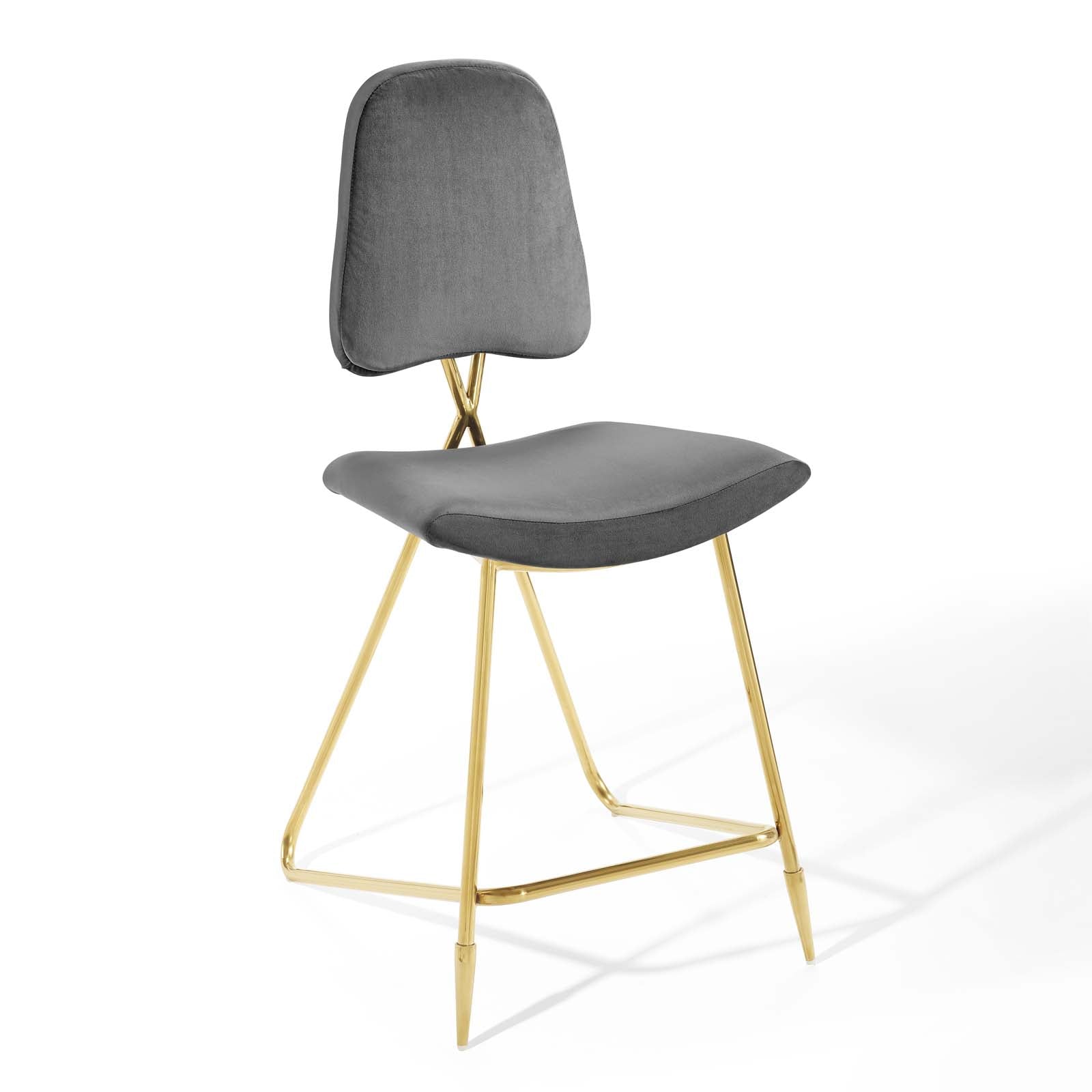 Ponder Performance Velvet Counter Stool