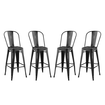 Promenade Bar Side Stool Metal Set of 4