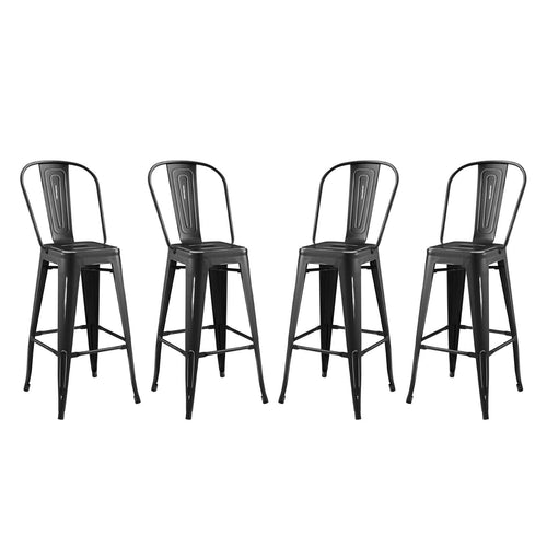 Promenade Bar Side Stool Metal Set of 4