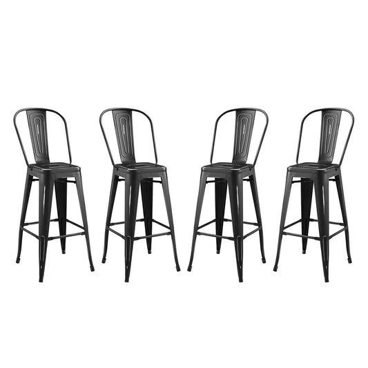 Promenade Bar Side Stool Metal Set of 4