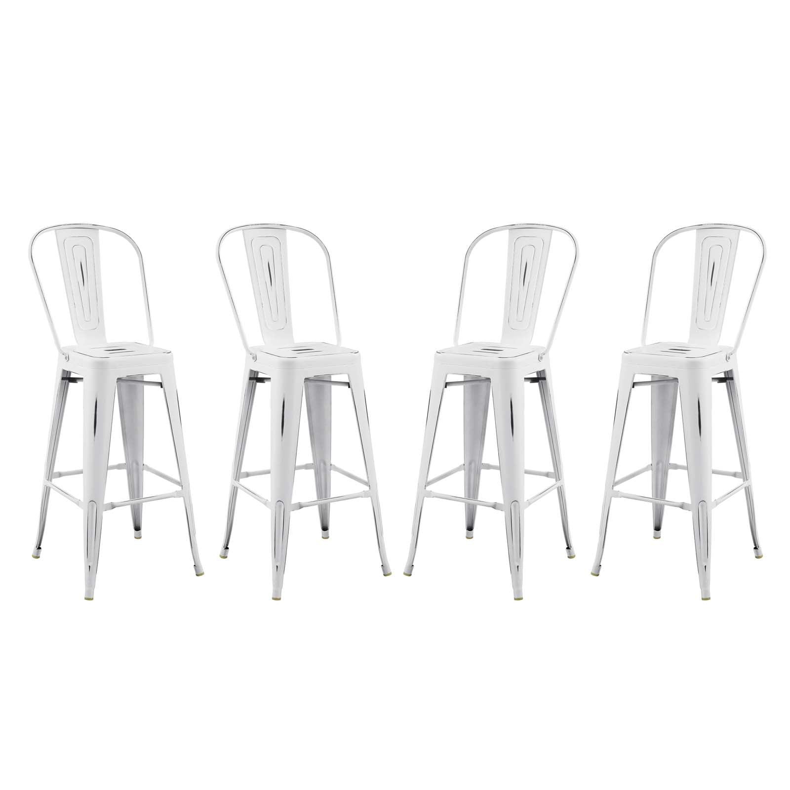 Promenade Bar Side Stool Metal Set of 4