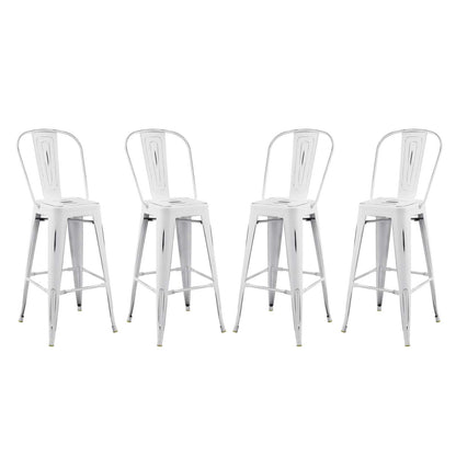 Promenade Bar Side Stool Metal Set of 4