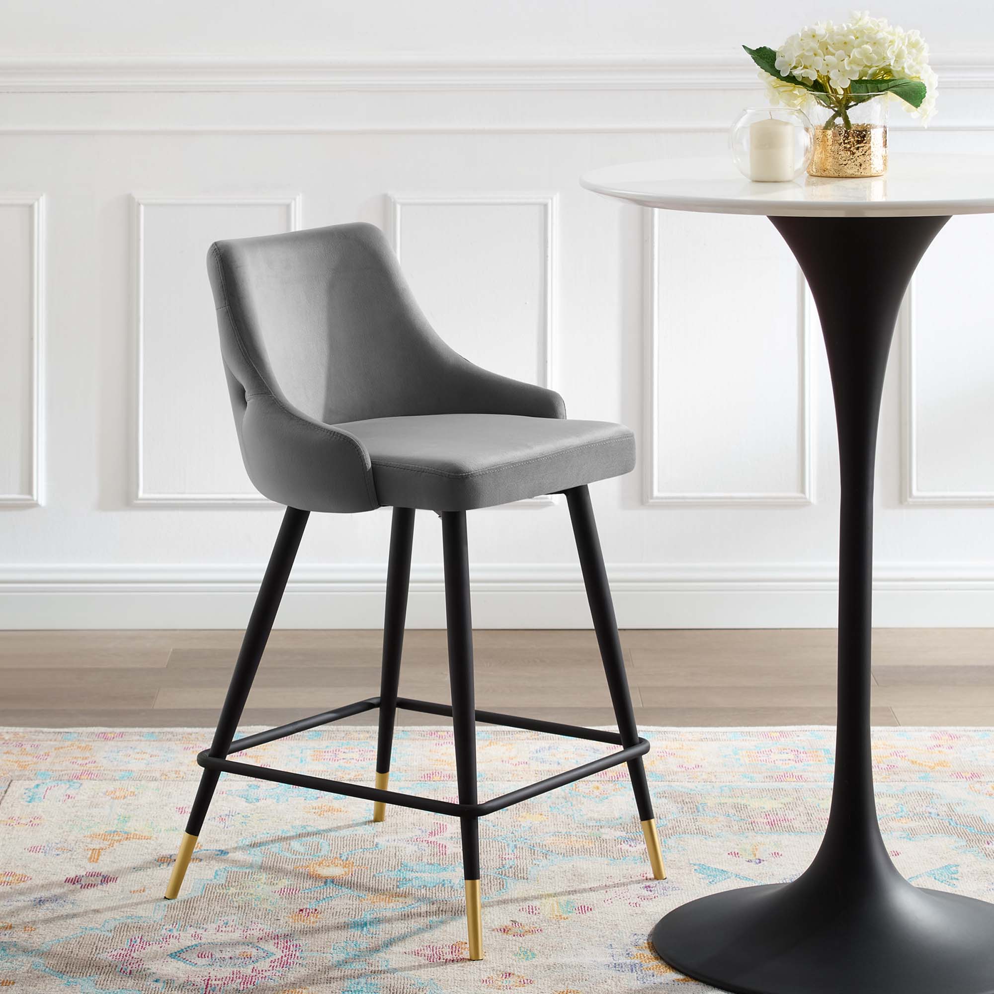 Adorn Performance Velvet Counter Stool