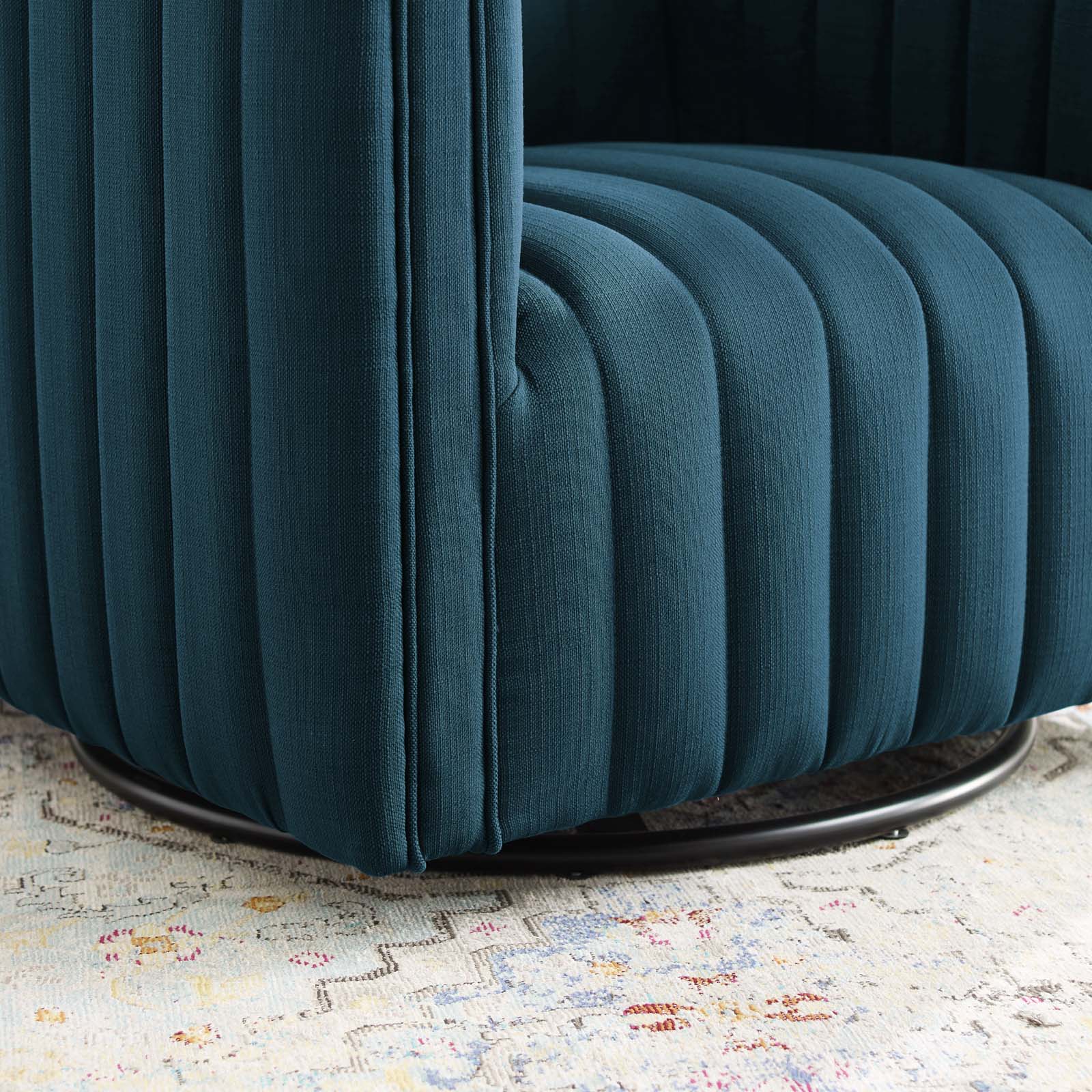 Conjure Tufted Swivel Upholstered Armchair