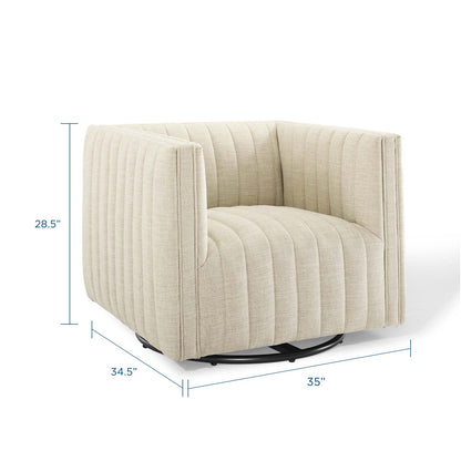 Conjure Tufted Swivel Upholstered Armchair