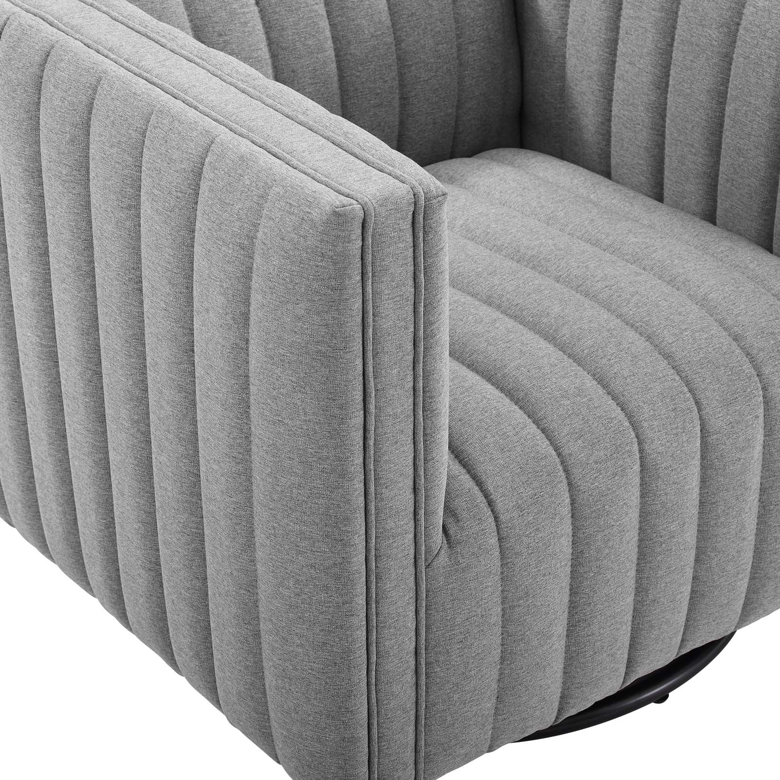 Conjure Tufted Swivel Upholstered Armchair