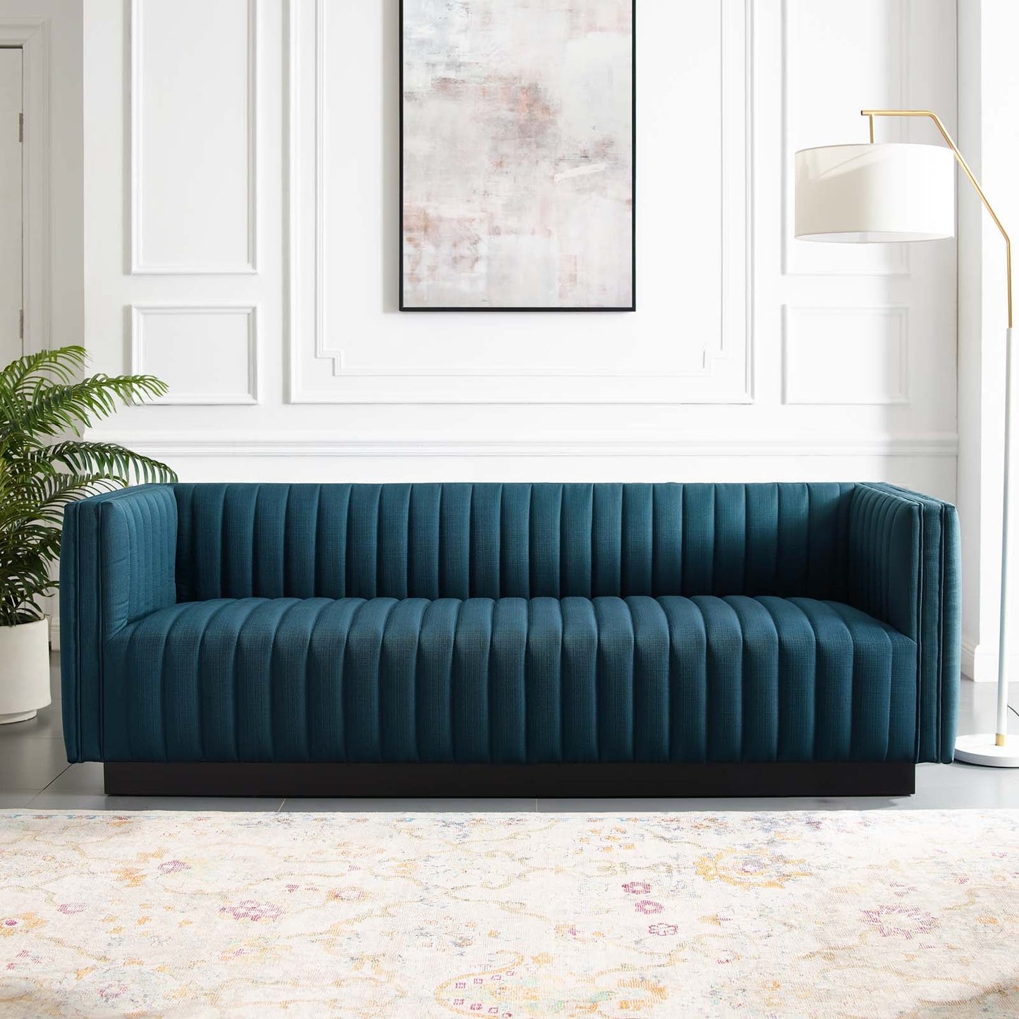 Conjure Tufted Upholstered Fabric Sofa