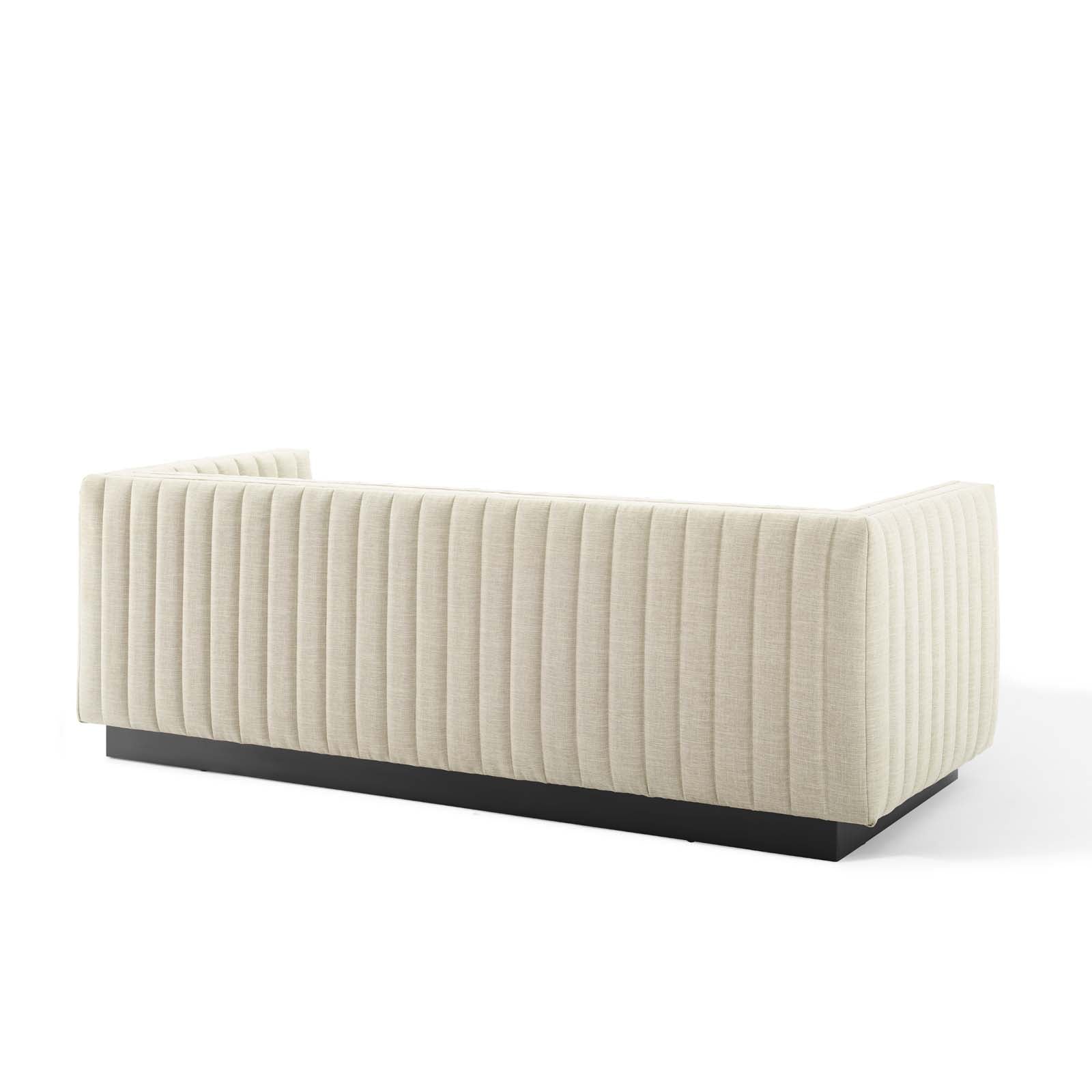 Conjure Tufted Upholstered Fabric Sofa