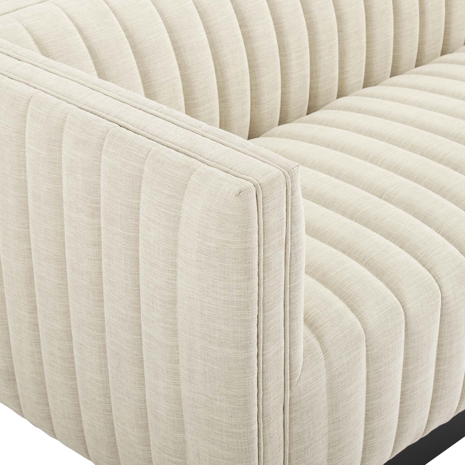 Conjure Tufted Upholstered Fabric Sofa