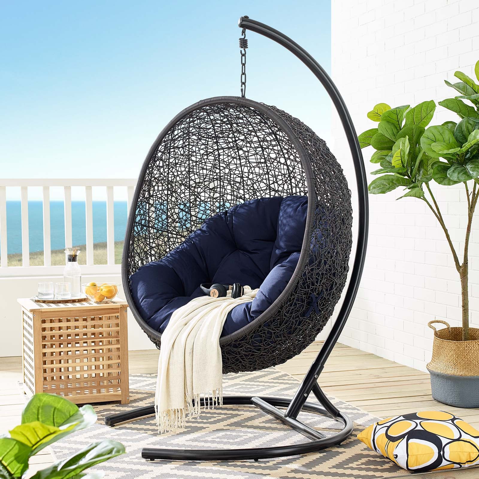 Encase Sunbrella® Swing Outdoor Patio Lounge Chair