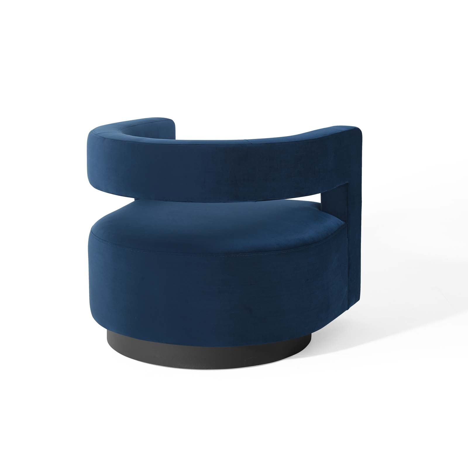 Spin Cutaway Performance Velvet Swivel Armchair