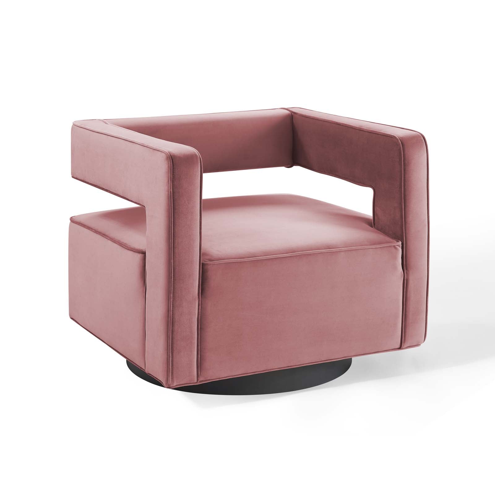 Booth Performance Velvet  Performance Velvet Swivel Armchair