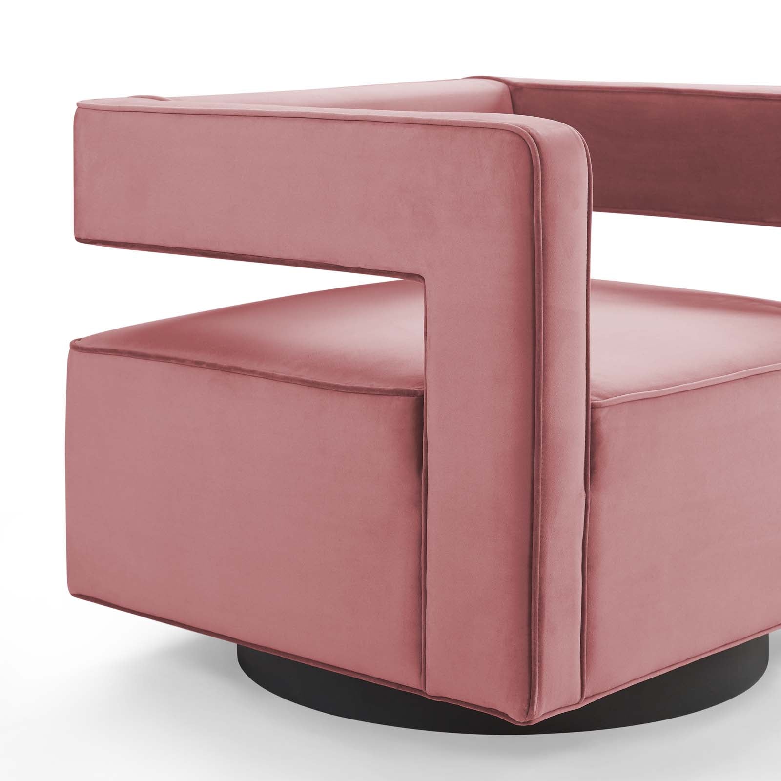 Booth Performance Velvet  Performance Velvet Swivel Armchair