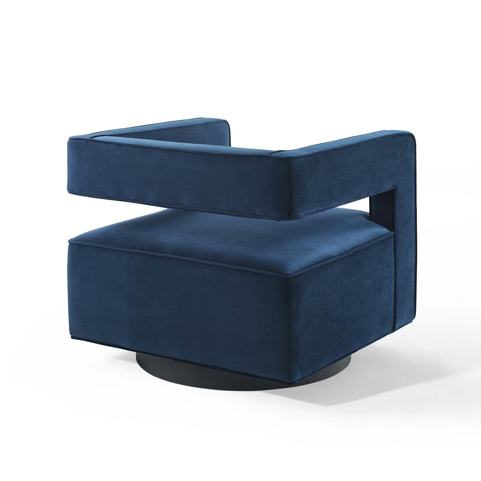 Booth Performance Velvet  Performance Velvet Swivel Armchair