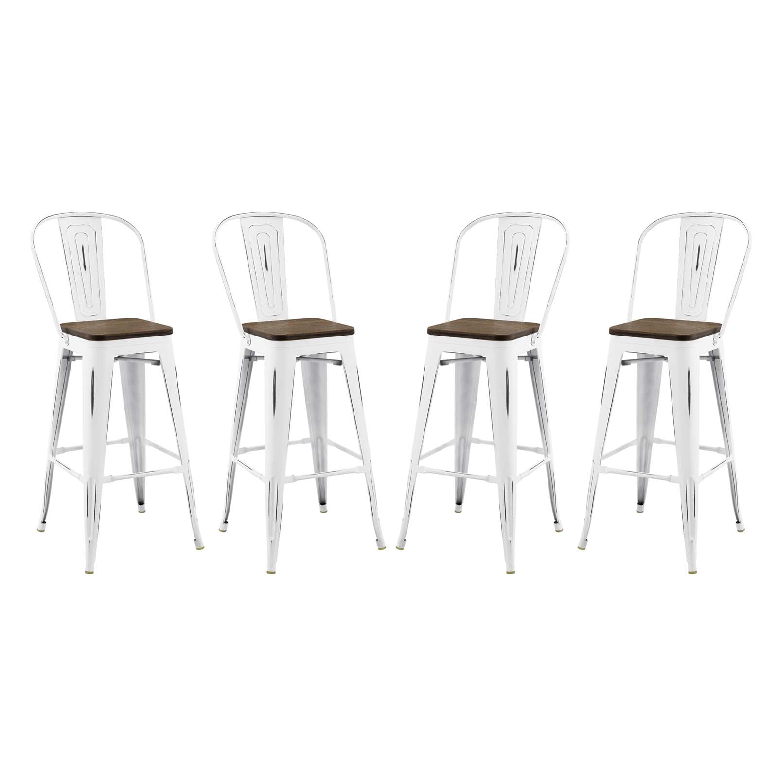 Promenade Bar Stool Metal Set of 4