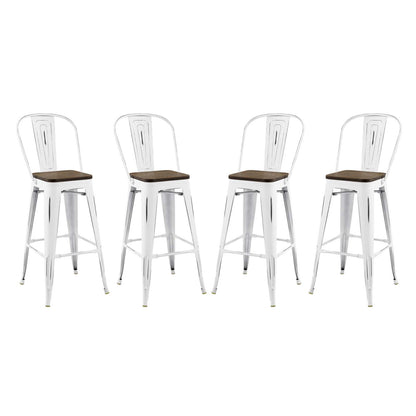 Promenade Bar Stool Metal Set of 4