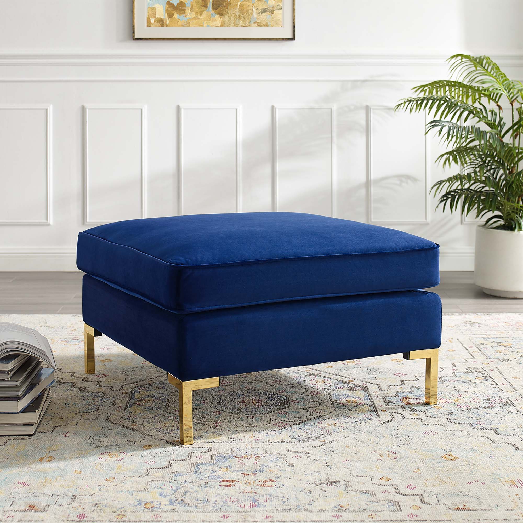 Ardent Performance Velvet Ottoman