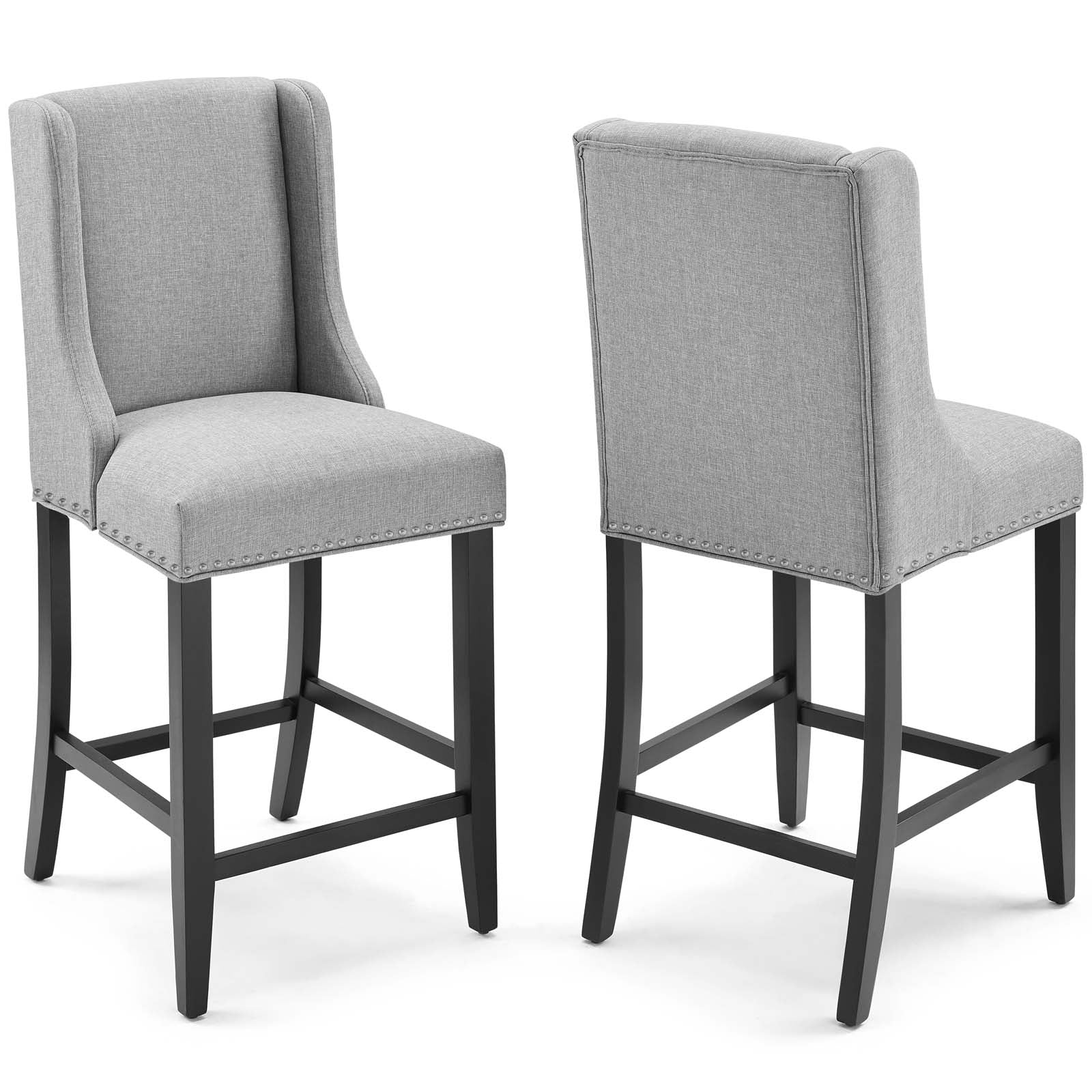 Baron Counter Stool Upholstered Fabric Set of 2