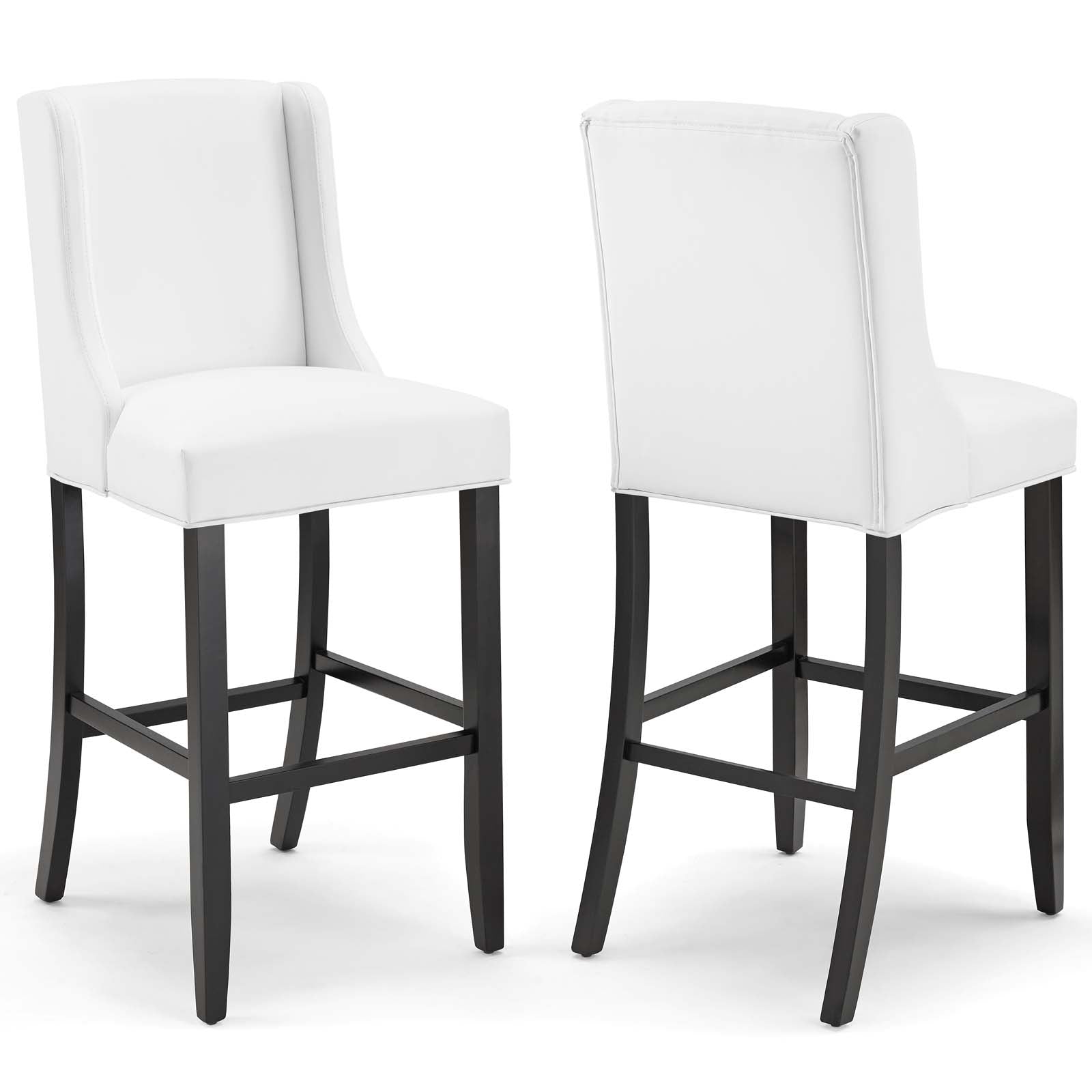 Baron Bar Stool Faux Leather Set of 2