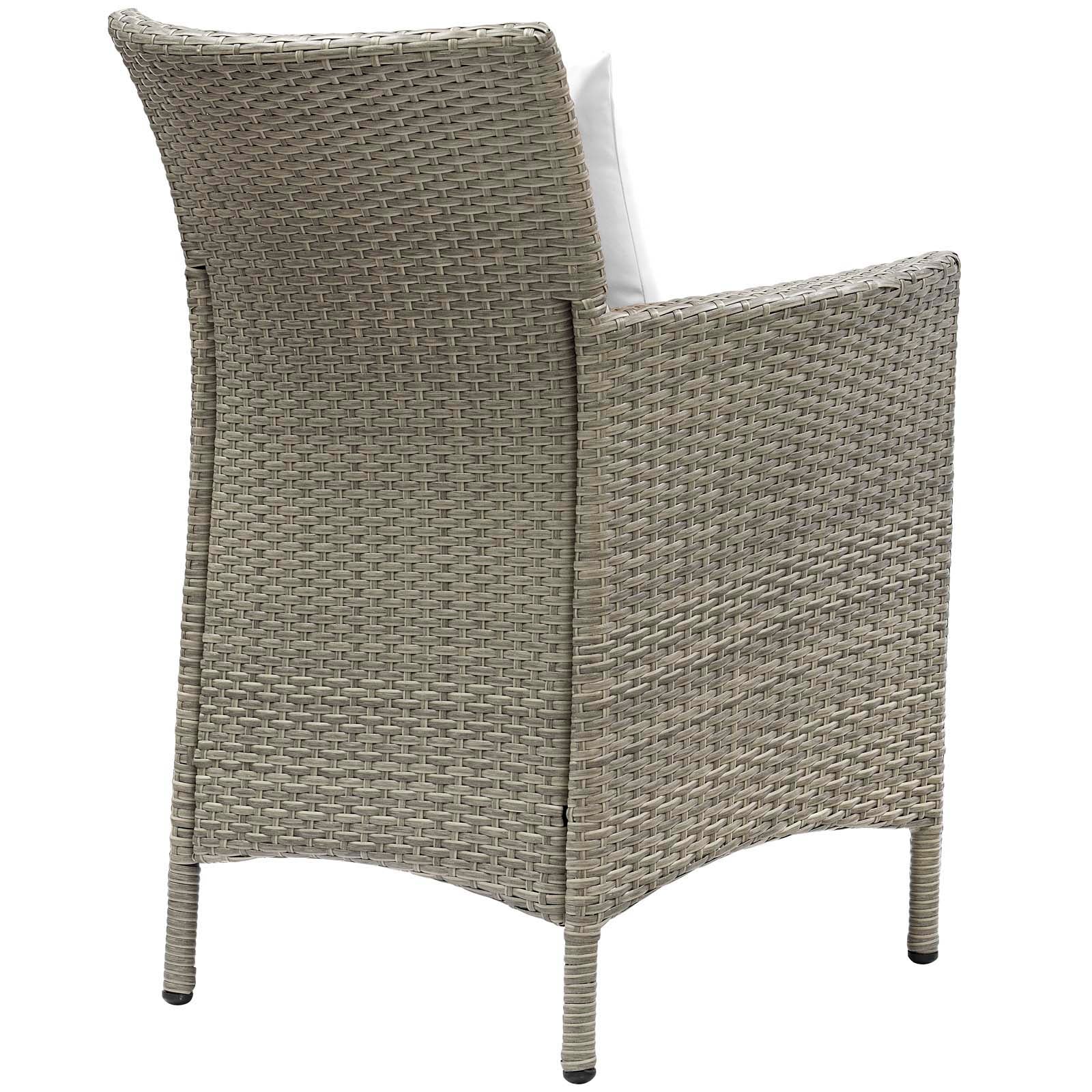 Conduit Outdoor Patio Wicker Rattan Dining Armchair Set of 2