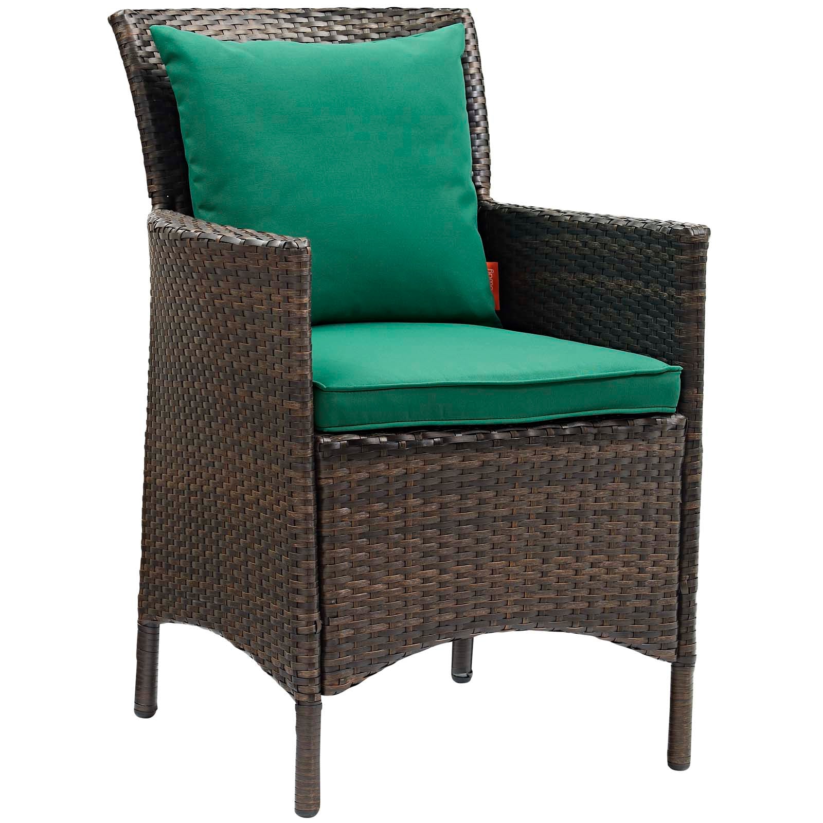 Conduit Outdoor Patio Wicker Rattan Dining Armchair Set of 2