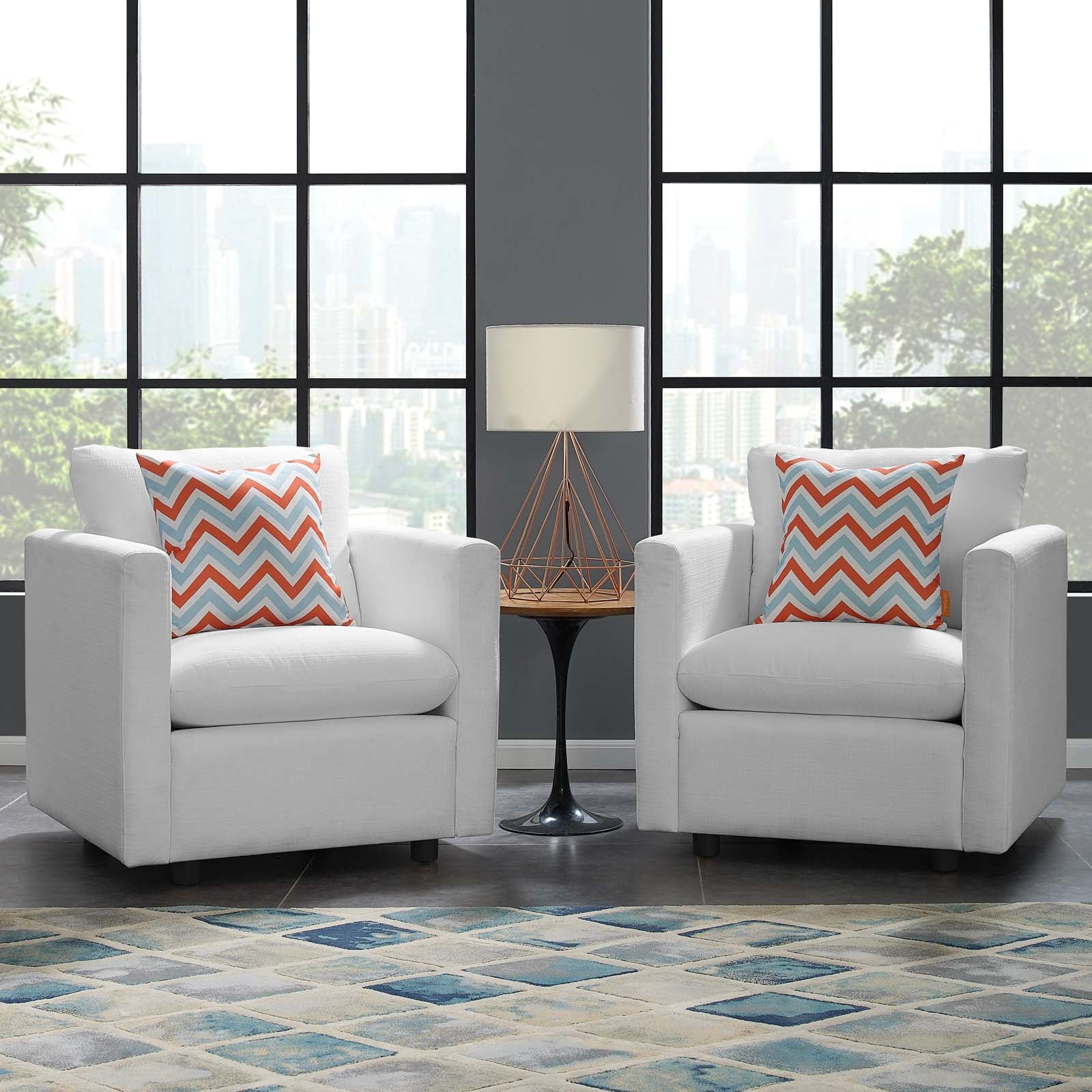 Activate Upholstered Fabric Armchair Set of 2