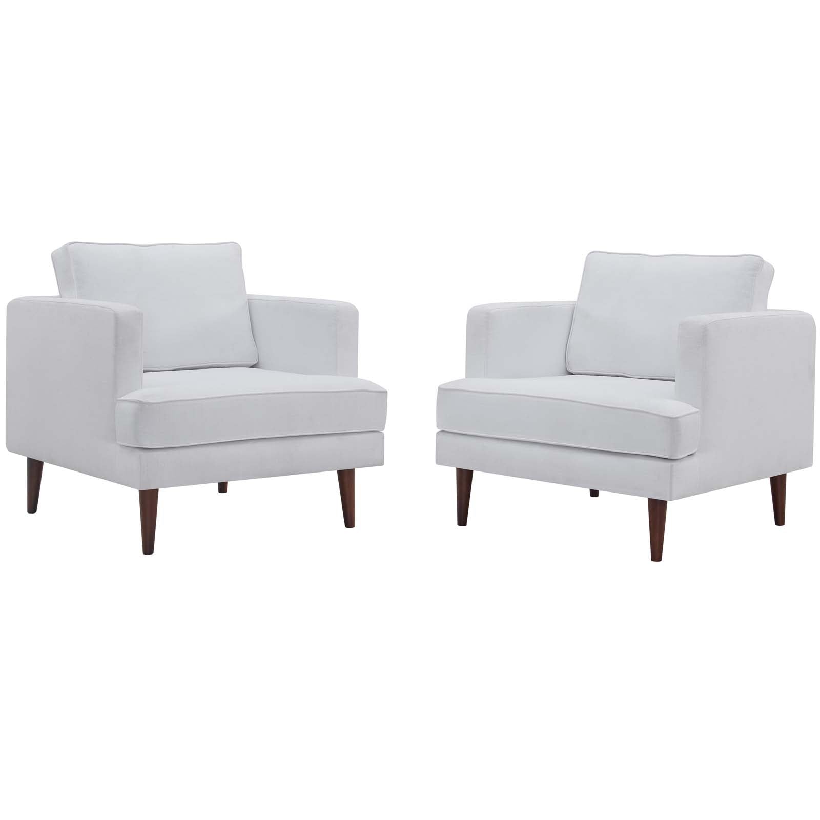 Agile Upholstered Fabric Armchair Set of 2