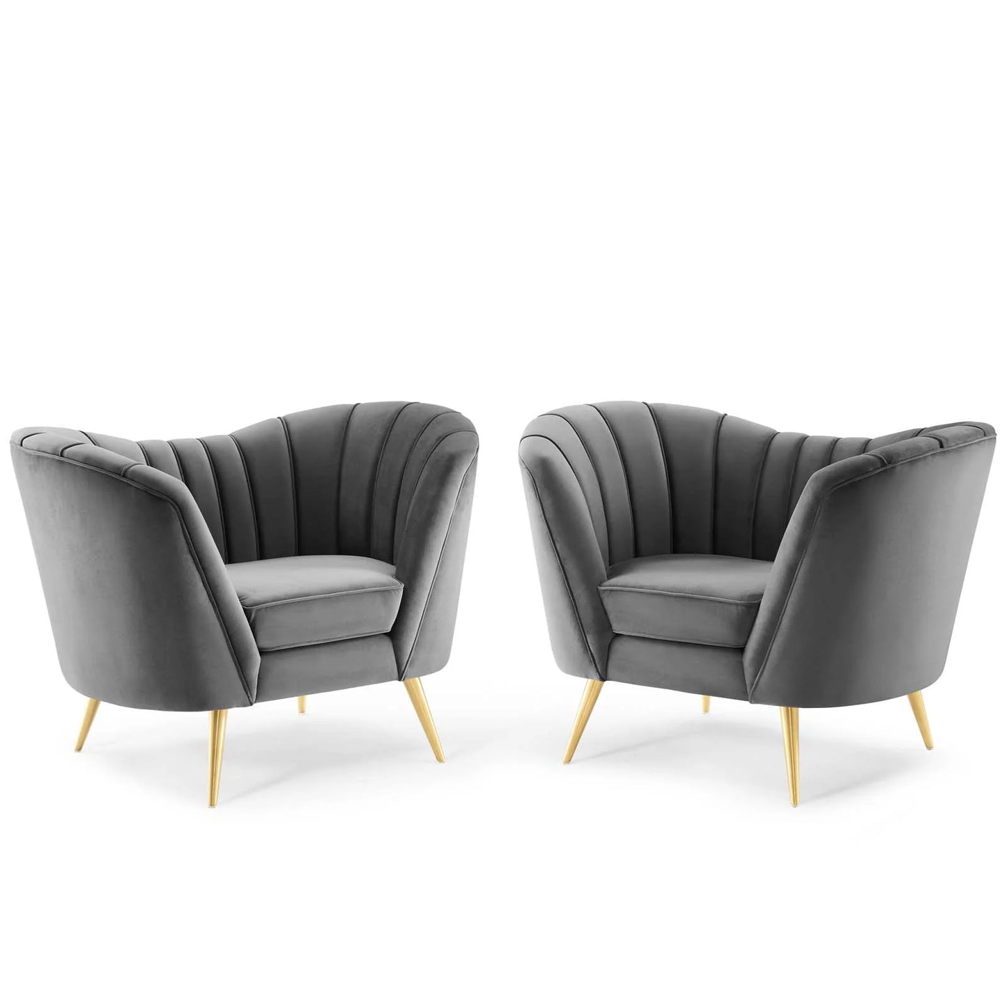 Opportunity Performance Velvet Armchair Set of 2